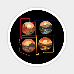 Four Corners, Arizona, Colorado, New Mexico and Utah, traveler Magnet